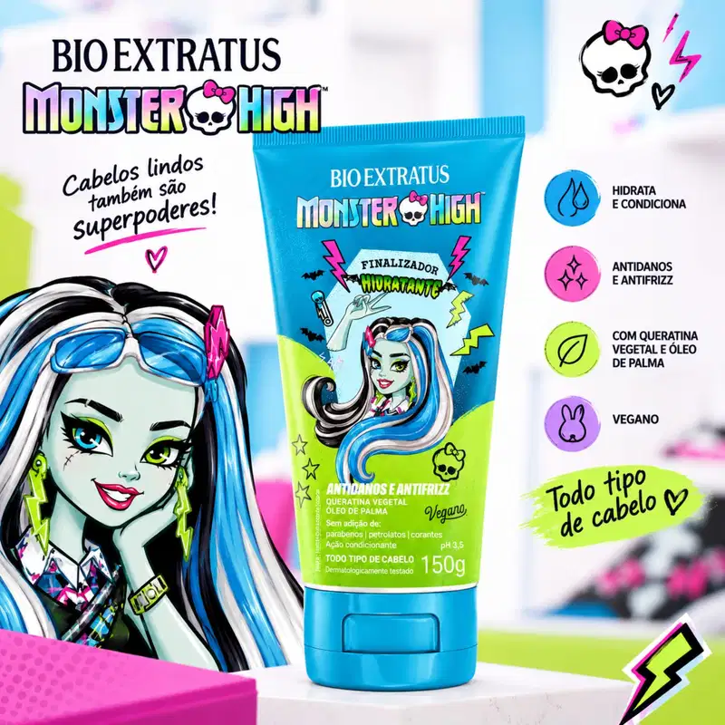 Bio Extratus Finalizador Kids Monster High Hidratante 150g