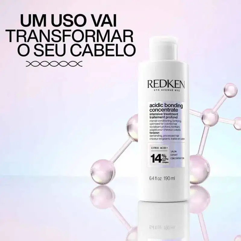 Redken ABC Acidic Bonding Concentrate Tratamento Intensivo Pré-Shampoo | 190ml