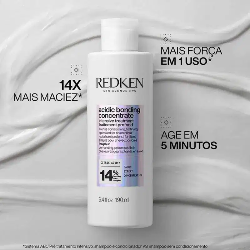 Redken ABC Acidic Bonding Concentrate Tratamento Intensivo Pré-Shampoo | 190ml