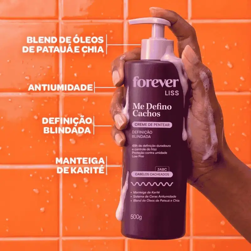 Creme de Pentear Forever Liss Me Defino Cachos 500g Low Poo