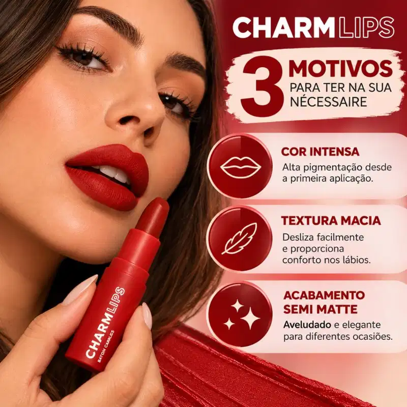 Batom Ruby Rose Charm Lips Cl16 Hb-l6001-16