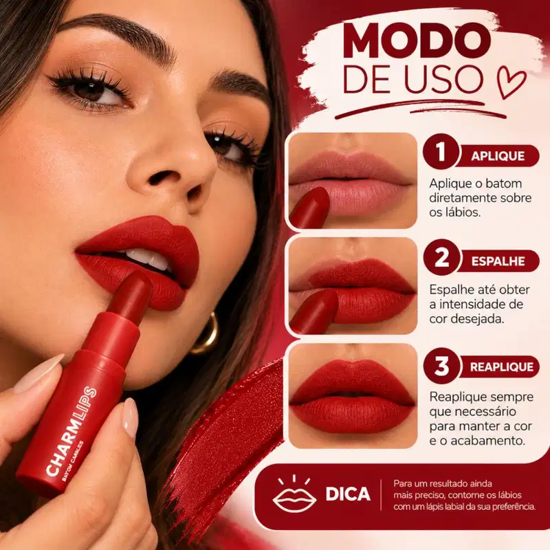 Batom Ruby Rose Charm Lips Cl16 Hb-l6001-16