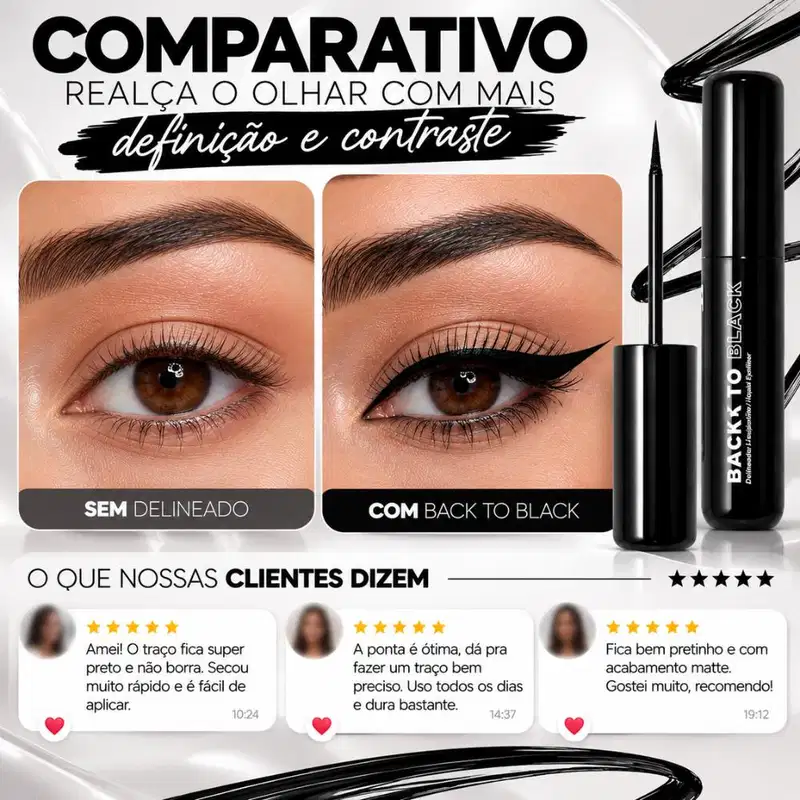 Delineador Líquido Ruby Rose Back To Black Hb-e2106