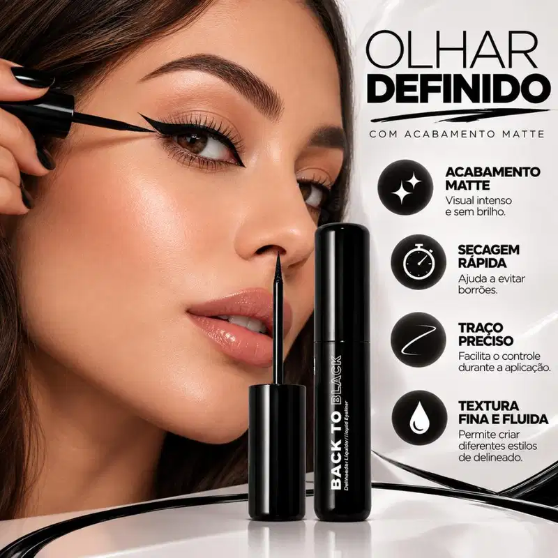 Delineador Líquido Ruby Rose Back To Black Hb-e2106