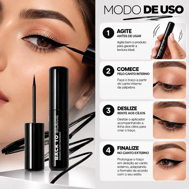 Delineador Líquido Ruby Rose Back To Black Hb-e2106