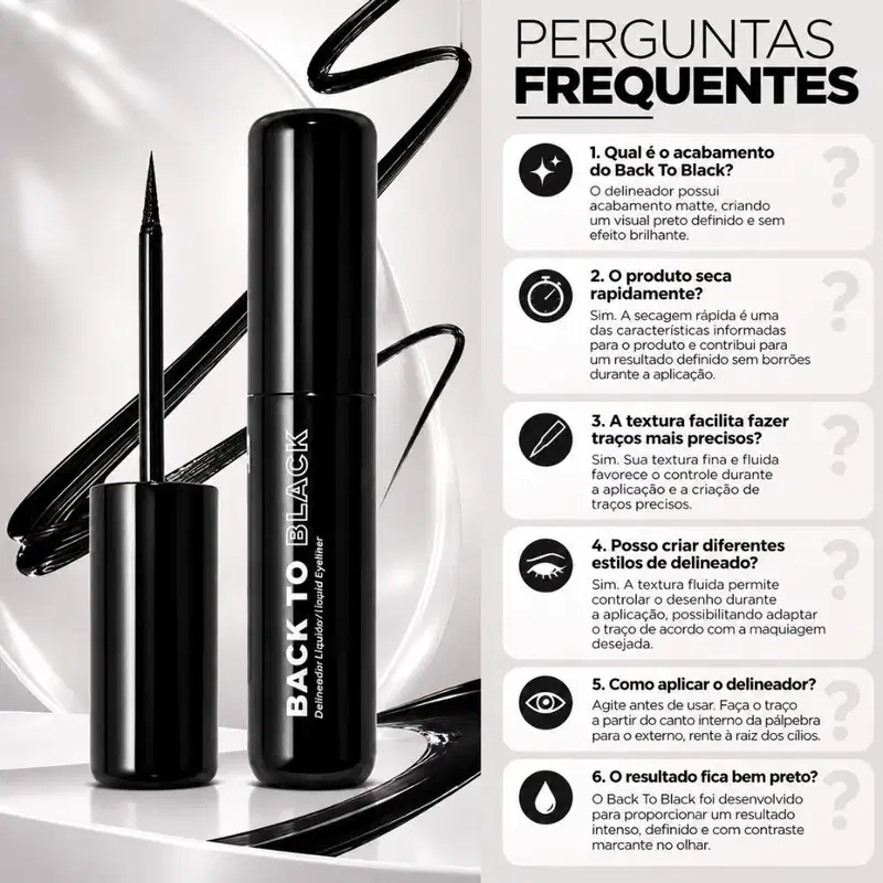 Delineador Líquido Ruby Rose Back To Black Hb-e2106