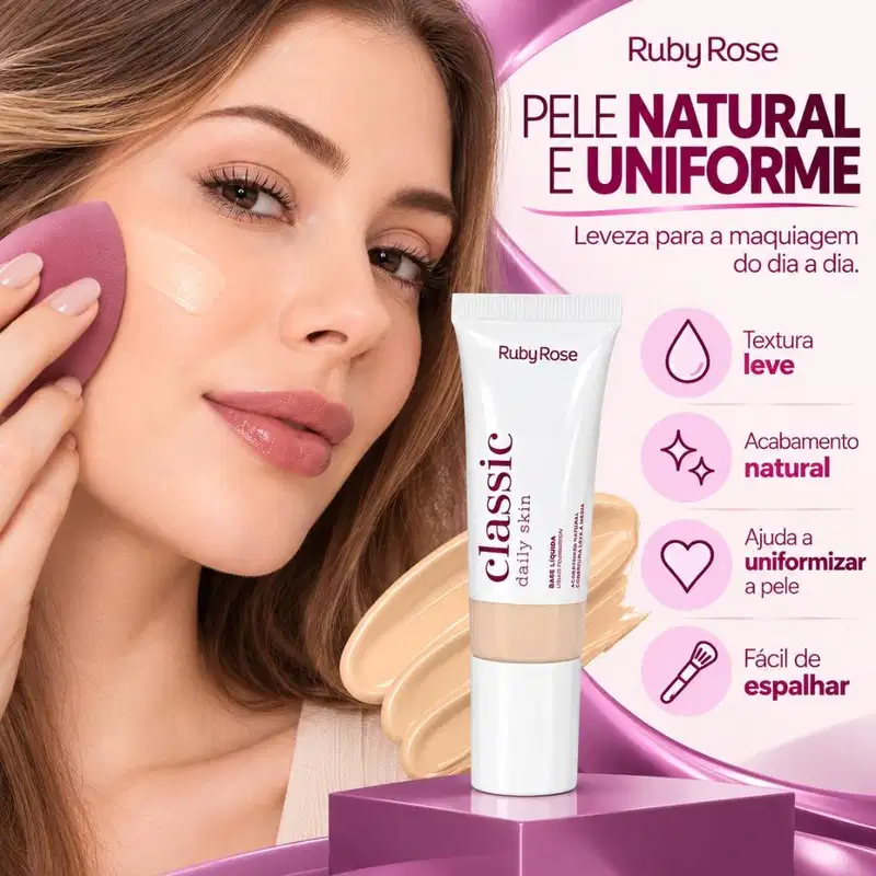 Base Líquida Ruby Rose Classic Daily Skin L15 Hb-m304-3 25g