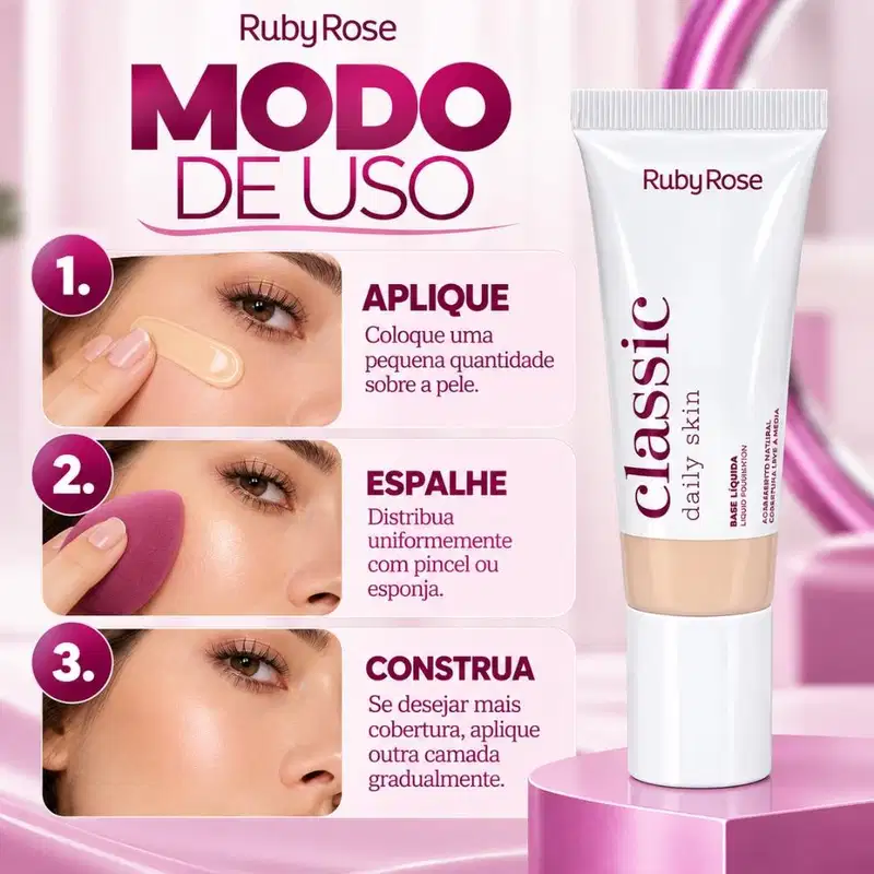 Base Líquida Ruby Rose Classic Daily Skin L15 Hb-m304-3 25g