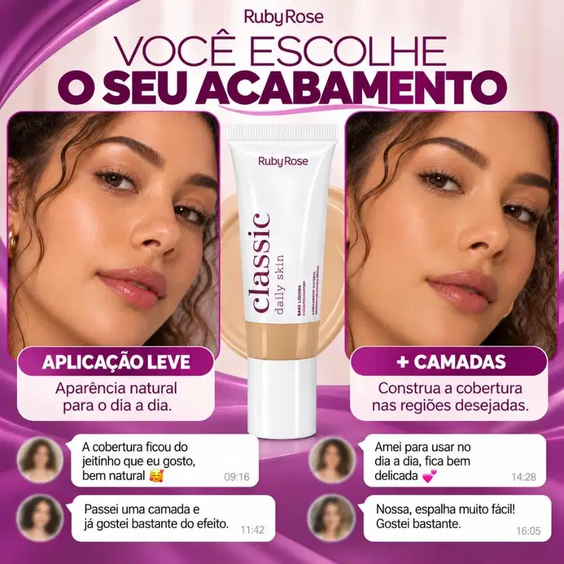 Base Líquida Ruby Rose Classic Daily Skin M55 Hb-m304-11 25g