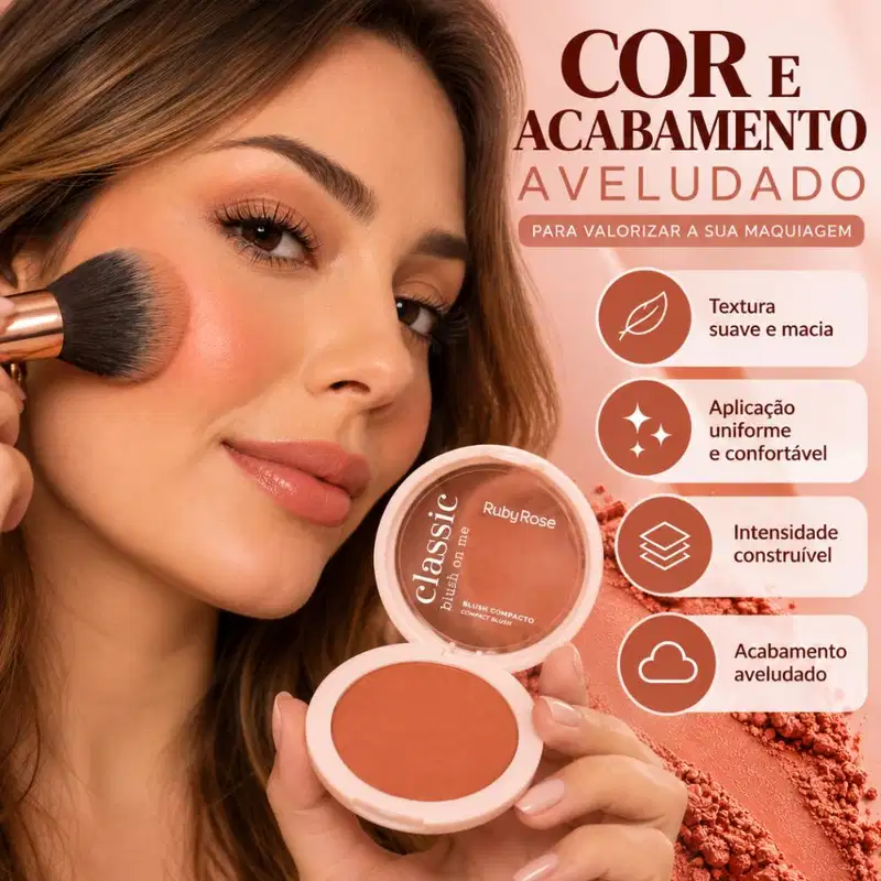 Blush Compacto Ruby Rose Classic Blush On Me Inner Flame Hb-m11-4 5g