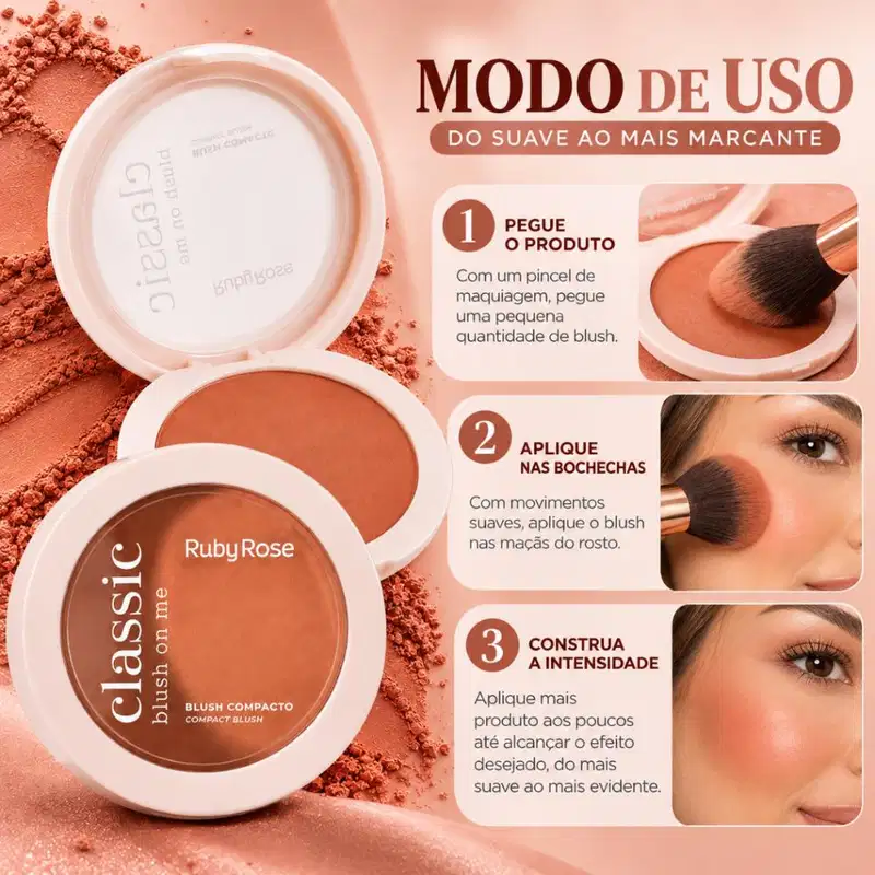 Blush Compacto Ruby Rose Classic Blush On Me Inner Flame Hb-m11-4 5g