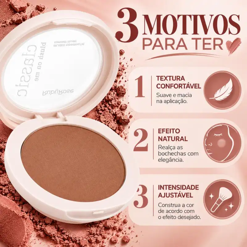 Blush Compacto Ruby Rose Classic Blush On Me Mauve Memory Hb-m11-2 5g