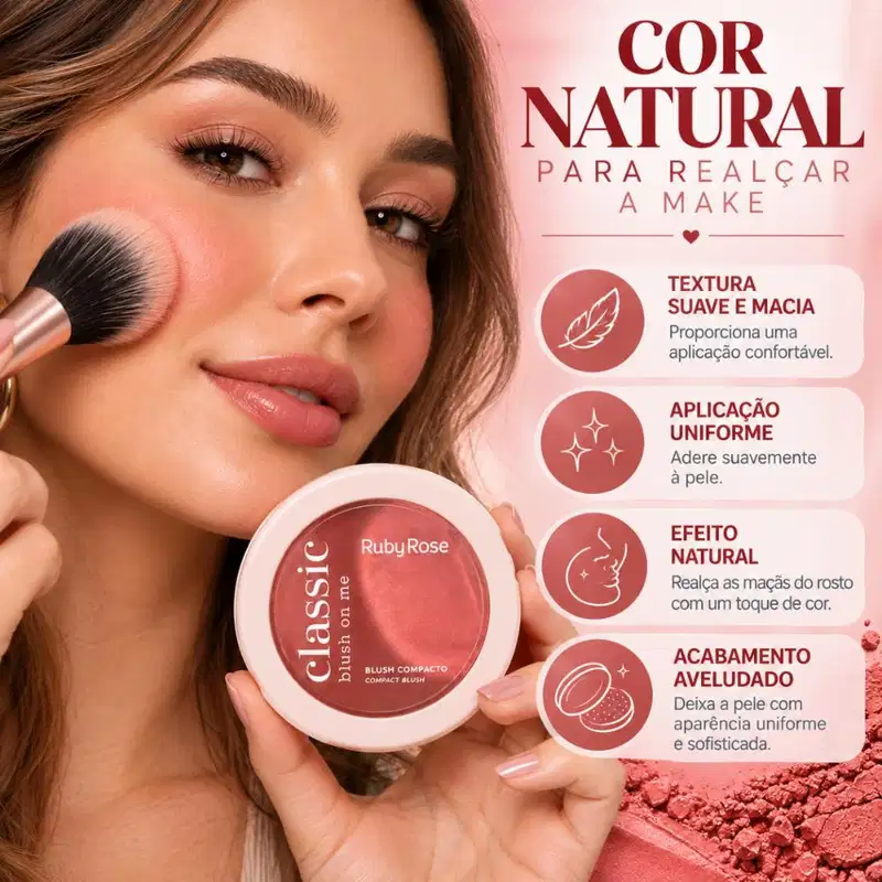 Blush Compacto Ruby Rose Classic Blush On Me Nude Shyness Hb-m11-3 5g