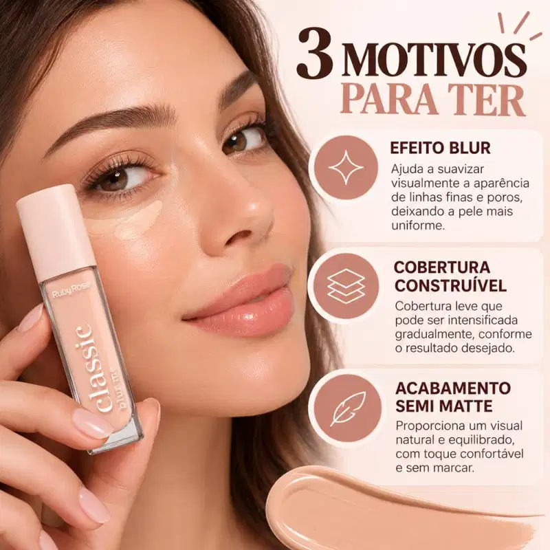 Corretivo Líquido Ruby Rose Classic Blur Me L10 Hb-m605-2