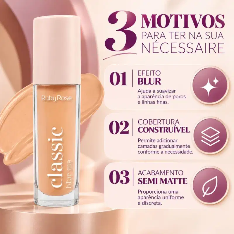 Corretivo Líquido Ruby Rose Classic Blur Me L25 Hb-m605-5