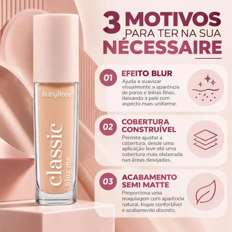 Corretivo Líquido Ruby Rose Classic Blur Me L50 Hb-m605-10