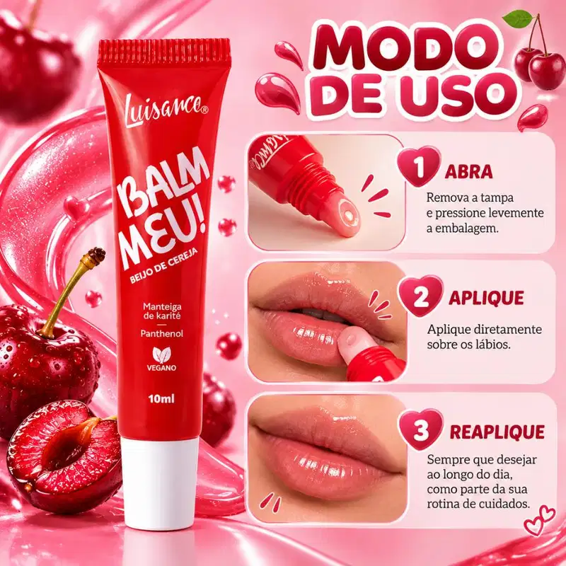 Balm Labial Luisance Meu! Beijo De Cereja Ref.: L3292 10ml