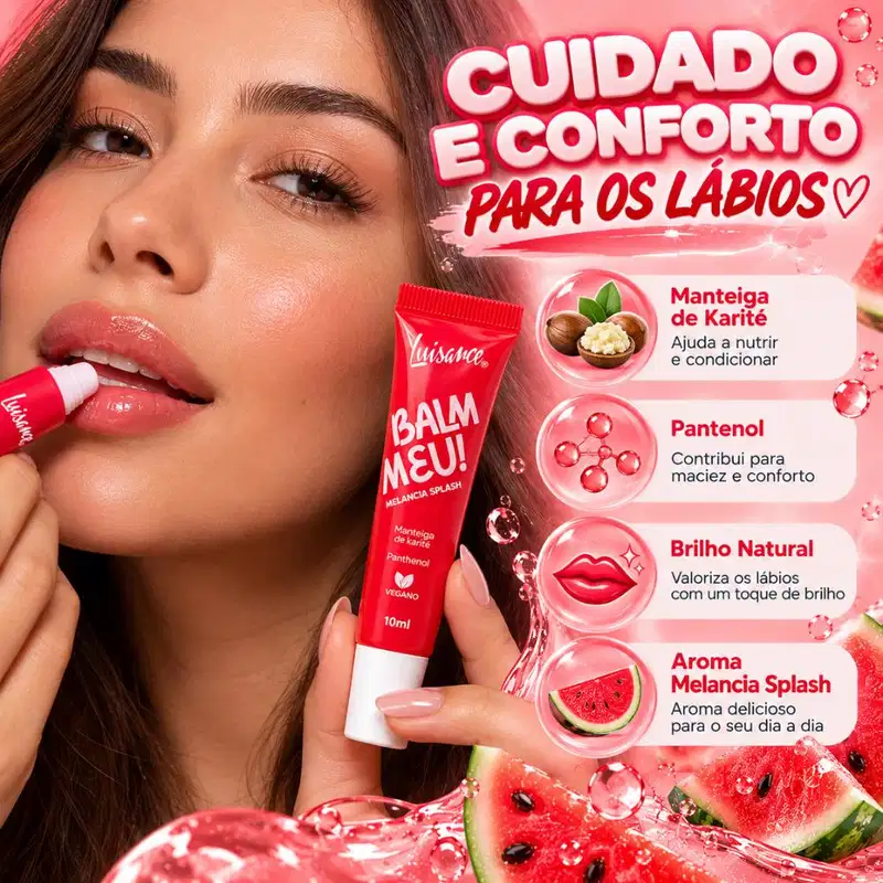 Balm Labial Luisance Meu! Melancia Splash 10ml