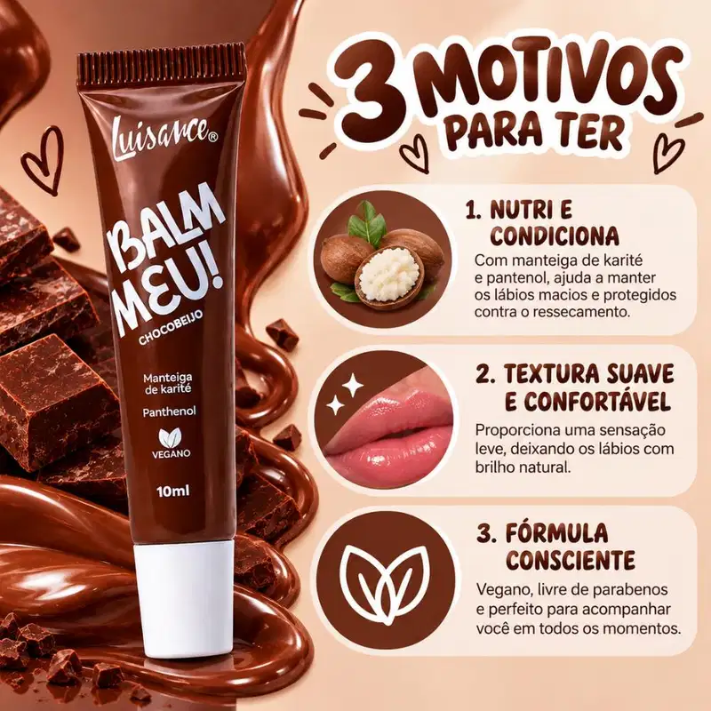 Balm Labial Luisance Meu! Chocobeijo Ref.: L3292 10ml