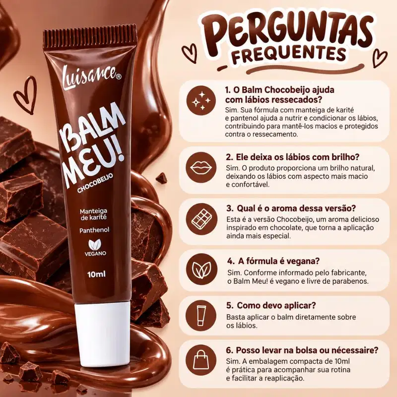 Balm Labial Luisance Meu! Chocobeijo Ref.: L3292 10ml