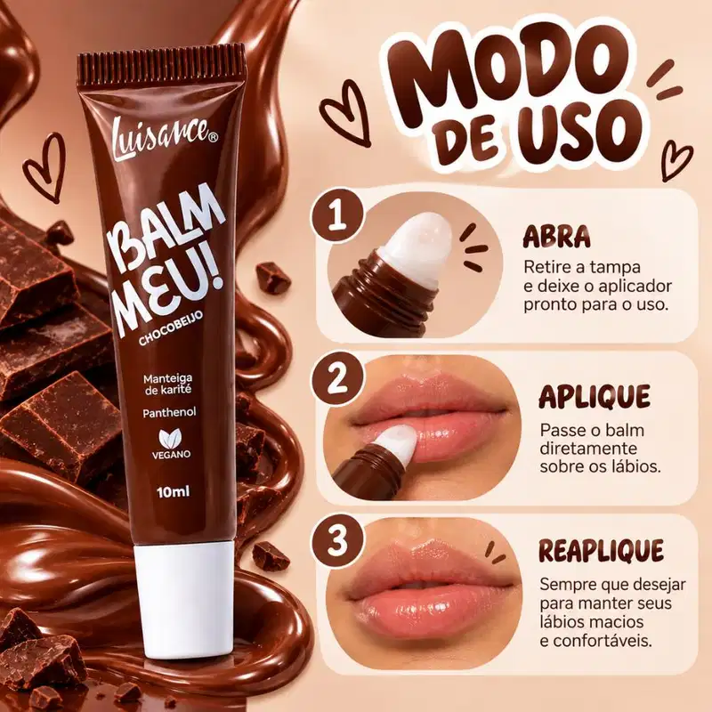 Balm Labial Luisance Meu! Chocobeijo Ref.: L3292 10ml