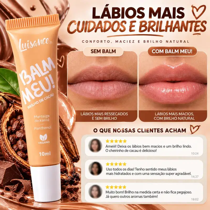 Balm Labial Luisance Meu! Brilho De Cacau Ref.: L3292 10ml