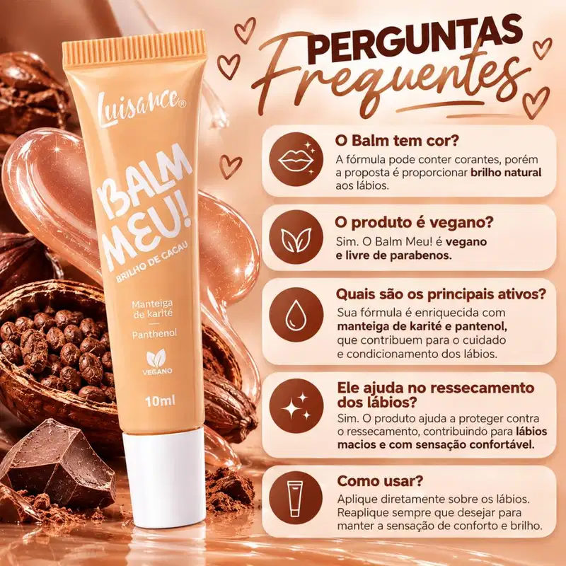 Balm Labial Luisance Meu! Brilho De Cacau Ref.: L3292 10ml