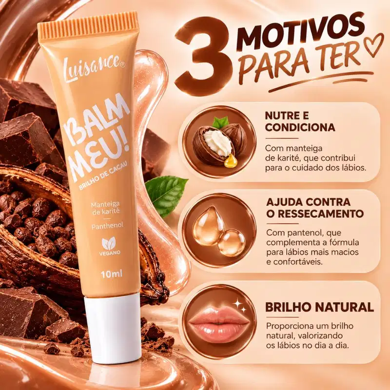 Balm Labial Luisance Meu! Brilho De Cacau Ref.: L3292 10ml