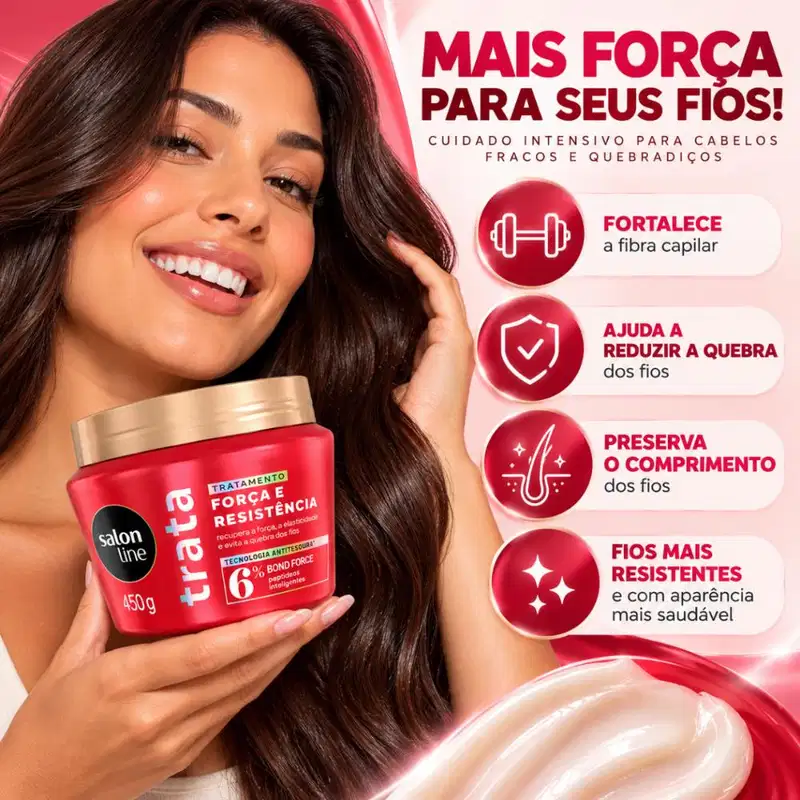 Máscara De Tratamento Salon Line Trata Força e Resistência Bond Force 450g