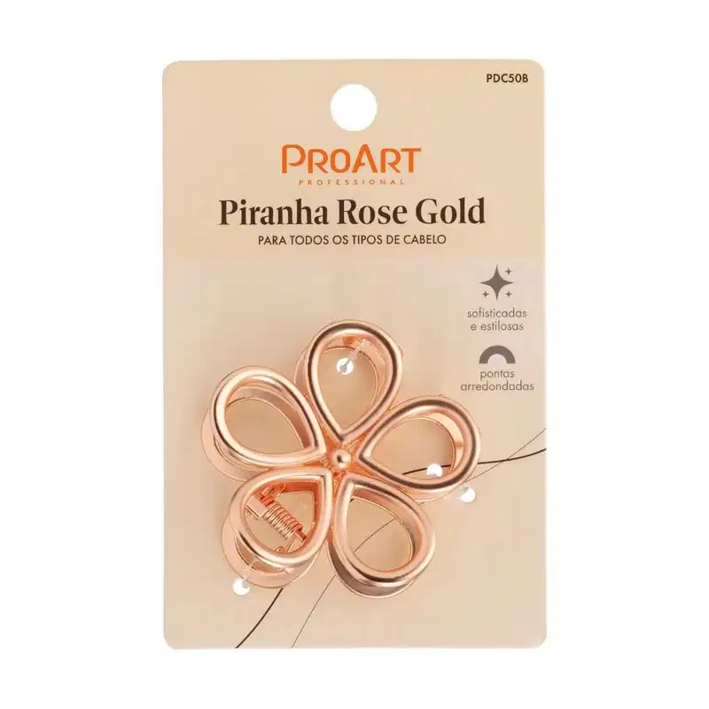 ProArt Flower Rose Gold - Piranha de Cabelo