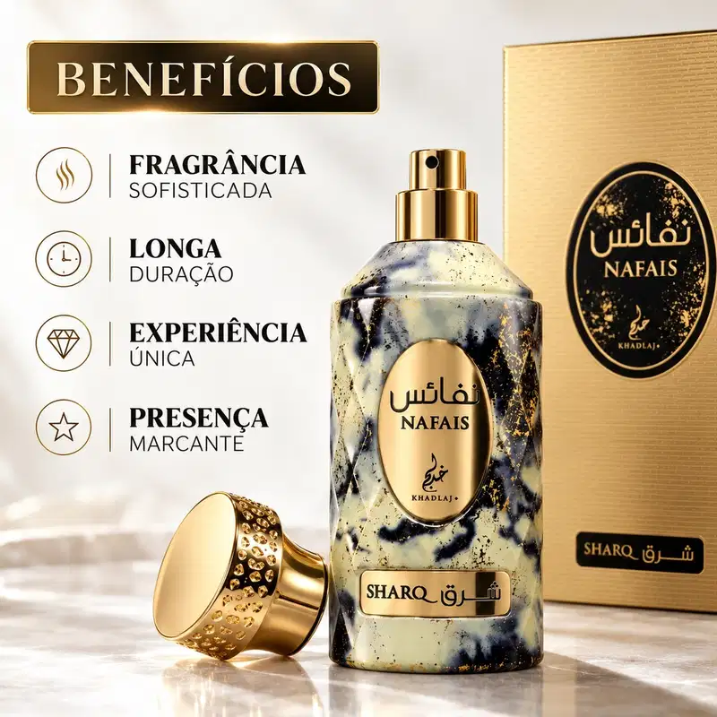 Perfume Sofisticado Floral Frutado Khadlaj Nafais Sharq 100ml