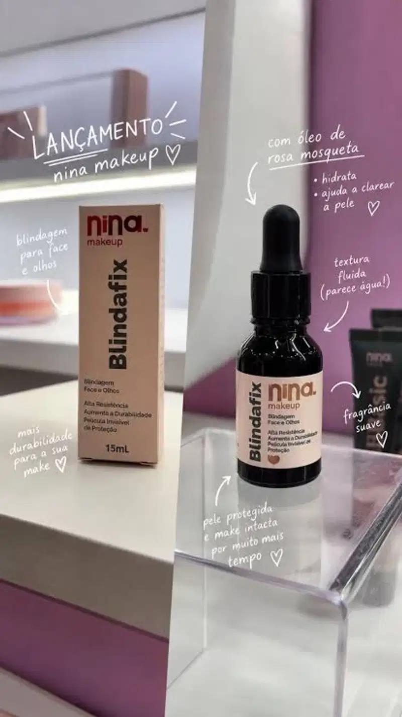 Blindafix | Blindagem Face e Olhos | Nina Makeup 15ML