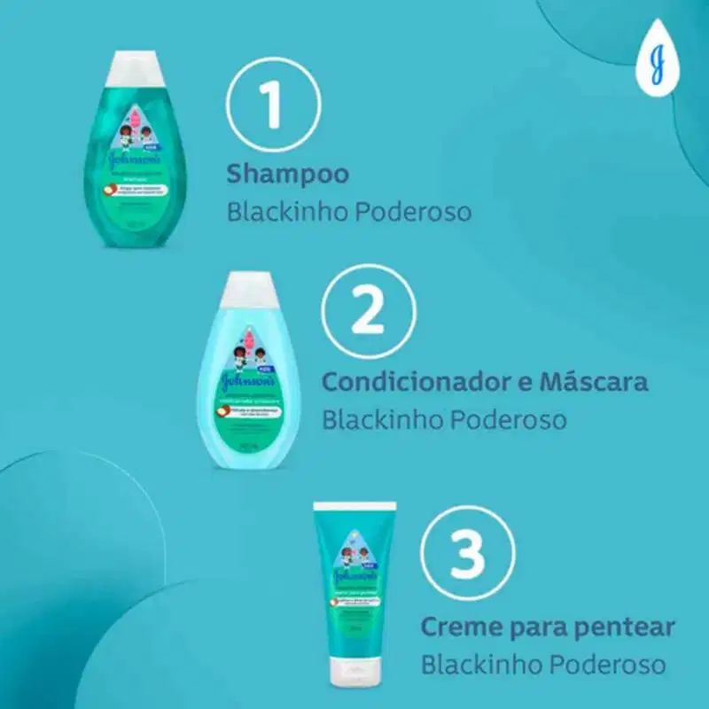 Shampoo Blackinho Poderoso 200ml | Johnson's Kids