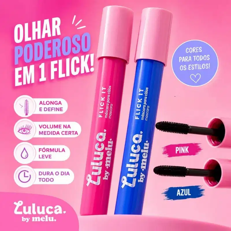 Máscara de Cílios Flick It - Luluca By Melu - Blink Pink