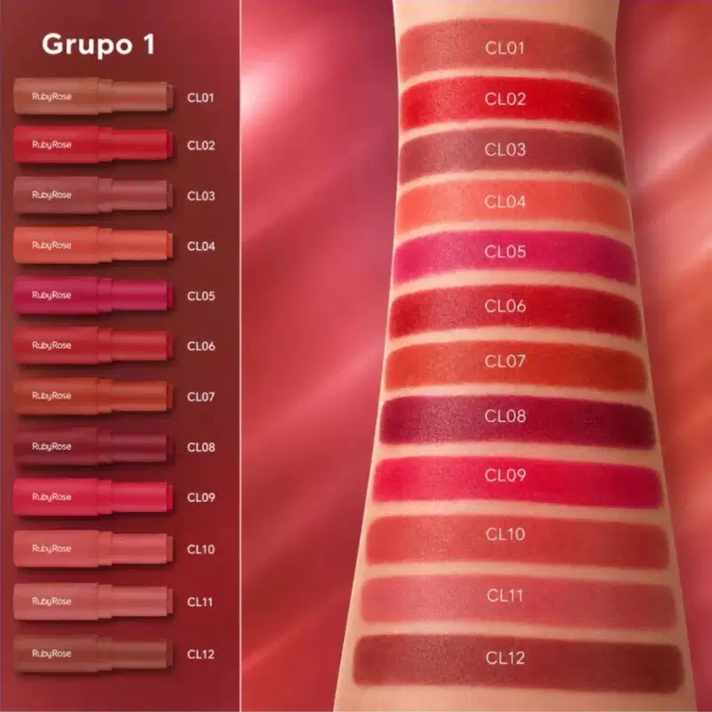 Batom Charm Lips – Ruby Rose - CL02 - HB-L6001-2