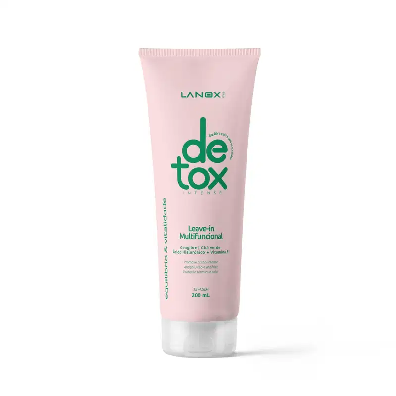 Leave-in Quelante Detox Intense Lanox: Equilíbrio, Proteção e Brilho Intenso - 200ml