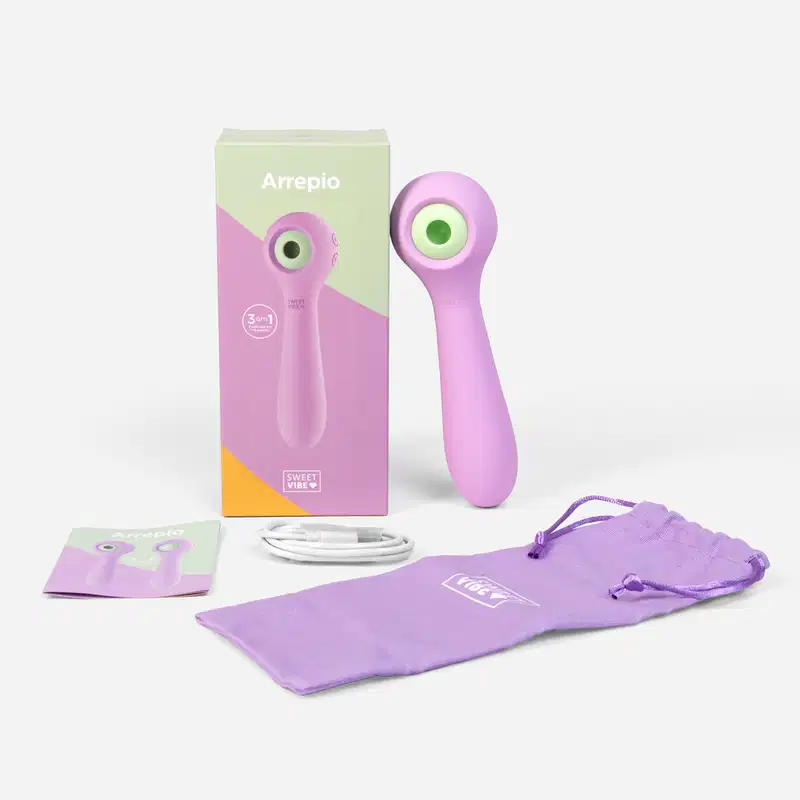 Vibrador Tripla Estimulação Recarregável Sweet Vibe Arrepio - Lilás