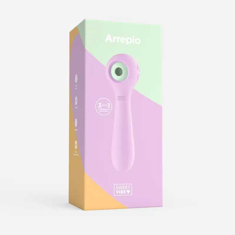 Vibrador Tripla Estimulação Recarregável Sweet Vibe Arrepio - Lilás