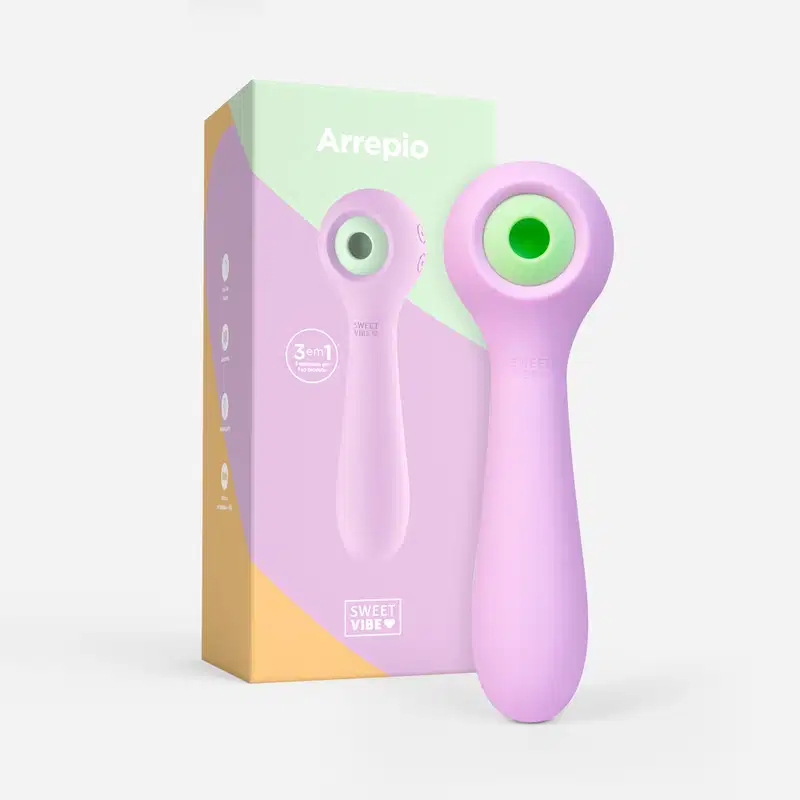 Vibrador Tripla Estimulação Recarregável Sweet Vibe Arrepio - Lilás