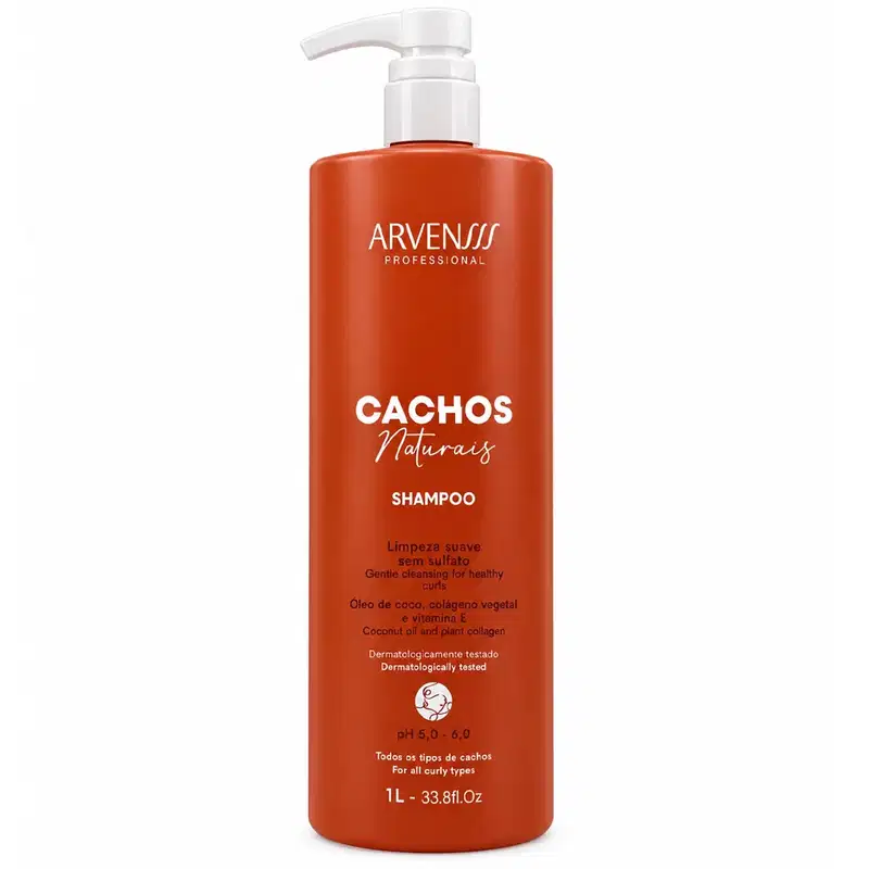 Kit Arvensis Cachos Naturais - Shampoo 1L + Máscara Cold 300g