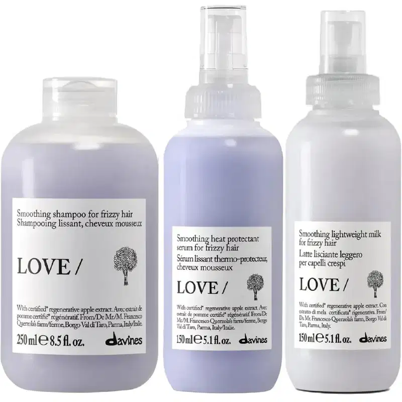Kit Davines Love Smoothing - Shampoo 250ml + Sérum Frizzy & Lightweight Milk 150ml