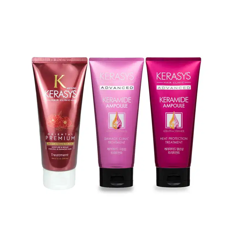 Kerasys  Kit 3 Máscaras 200ml: Oriental/Keramide/Heat