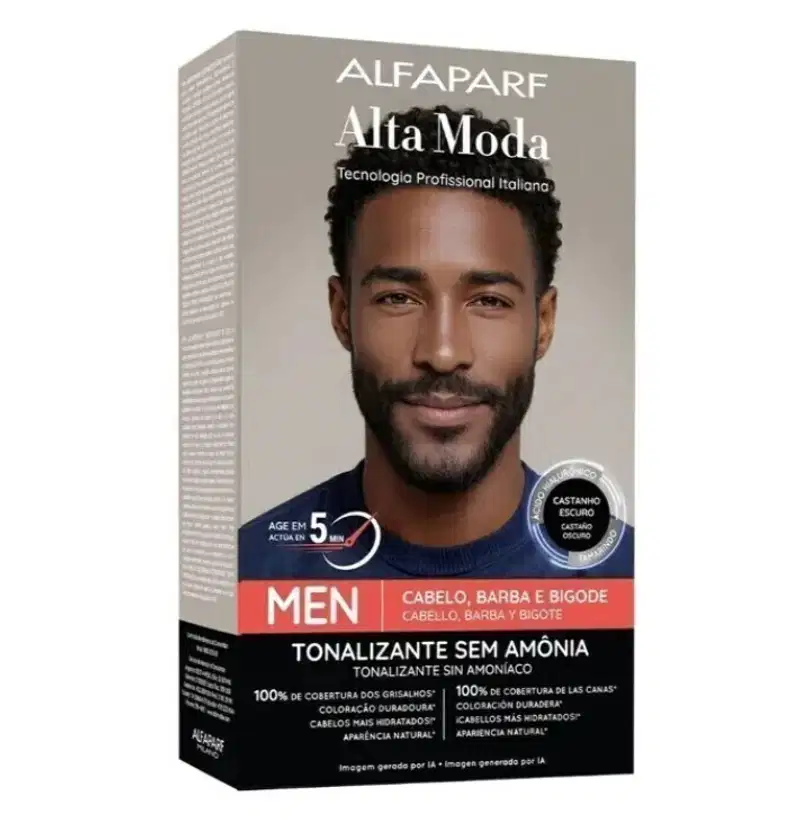 TINTURA ALTA MODA MEN SEM AMÔNIA TOM:CASTANHO CLARO