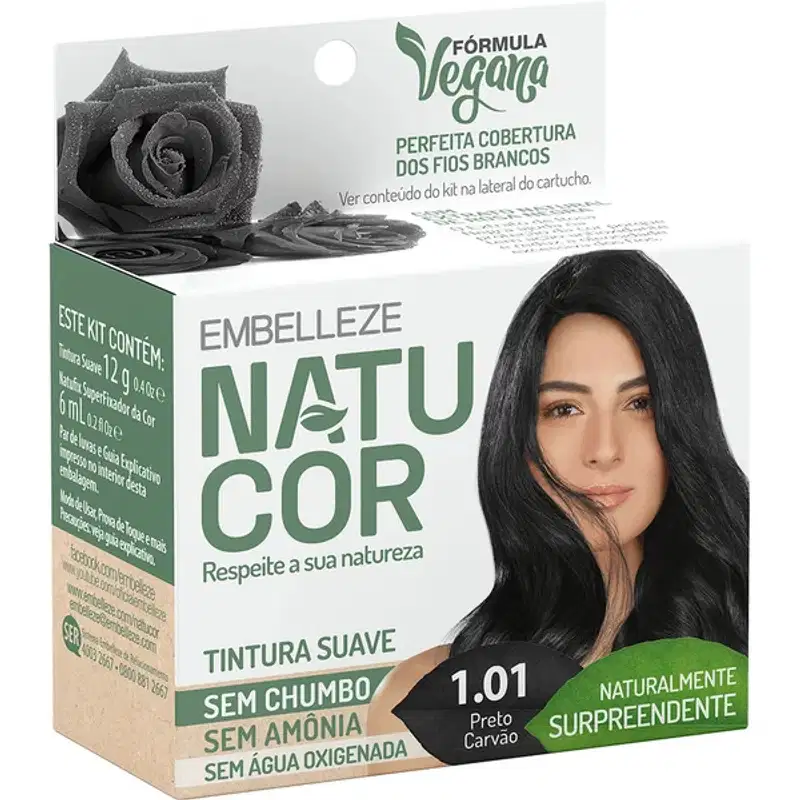 Embelleze Natucor 1.01 Preto Carvão - Coloração 18g