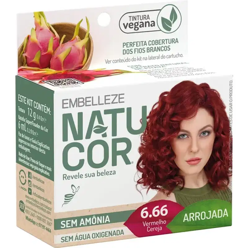 Embelleze Natucor 6.66 Vermelho Cereja - Coloração 18g
