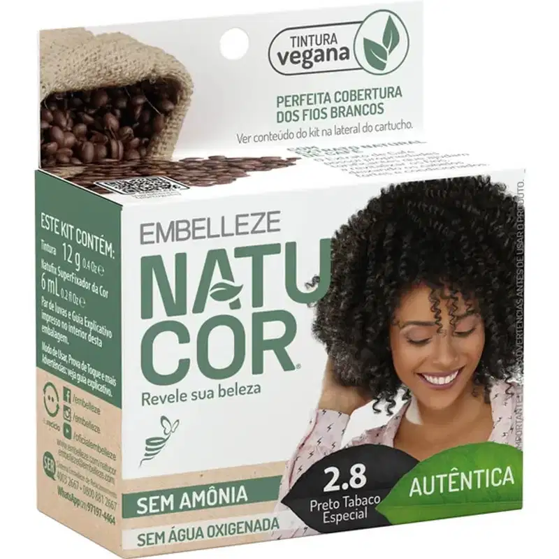 Embelleze Natucor 2.8 Preto Tabaco - Coloração 18g