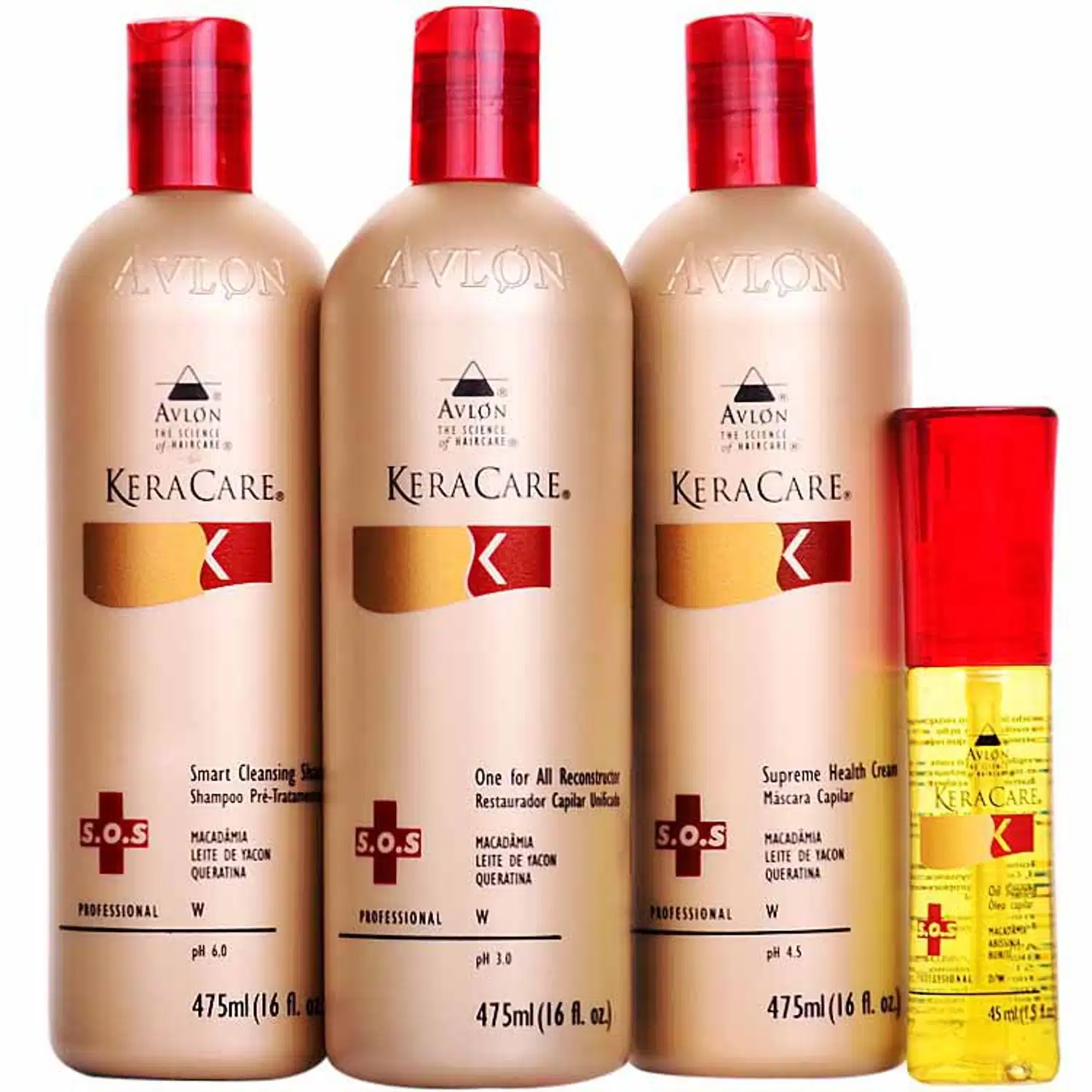Avlon Keracare Ritual SOS Reconstrução Kit (4 Produtos)