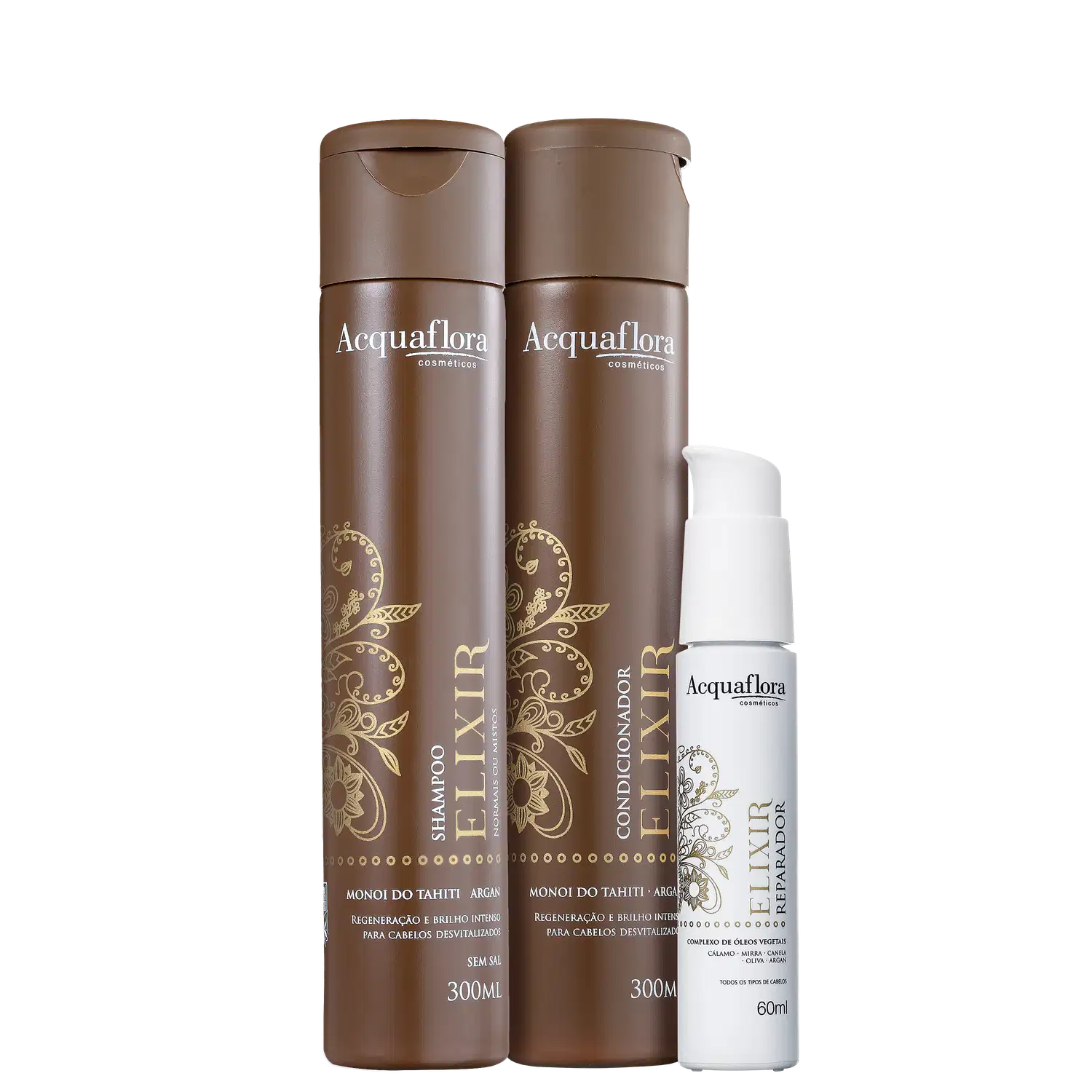 Kit Acquaflora Elixir Normais ou Mistos (3 Produtos)