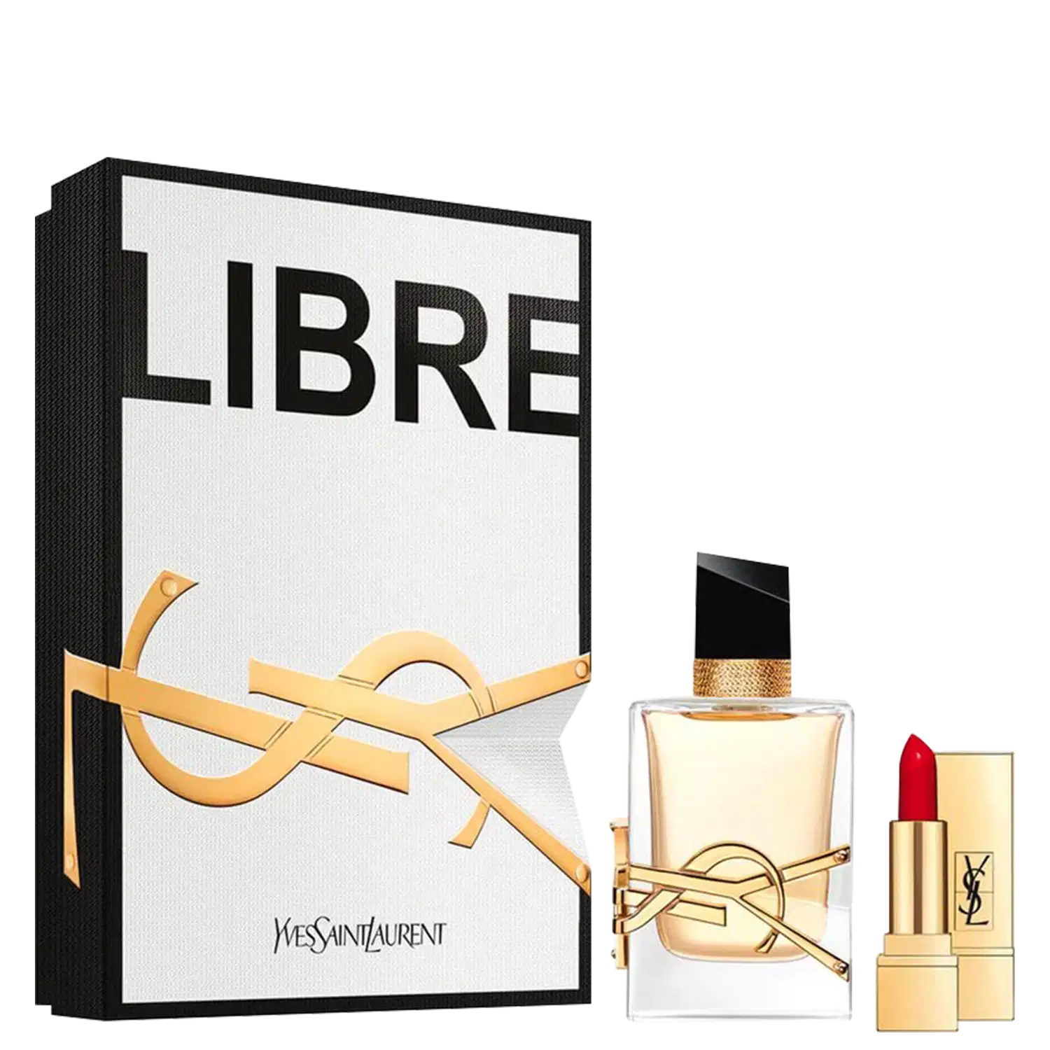 Conjunto Libre Yves Saint Laurent - Eau de Parfum 50ml + Batom Mini Rouge Pur Couture 01