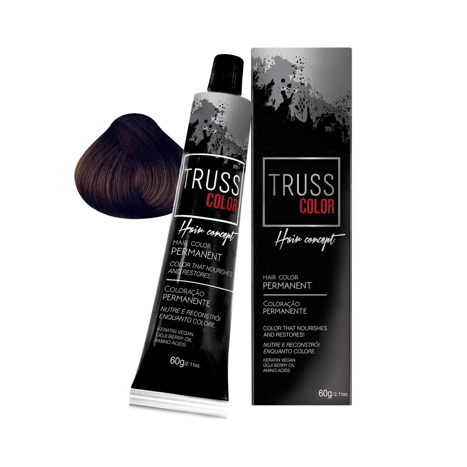 Coloração Permanente Truss Color Louro Escuro Marrom 6.7 60g